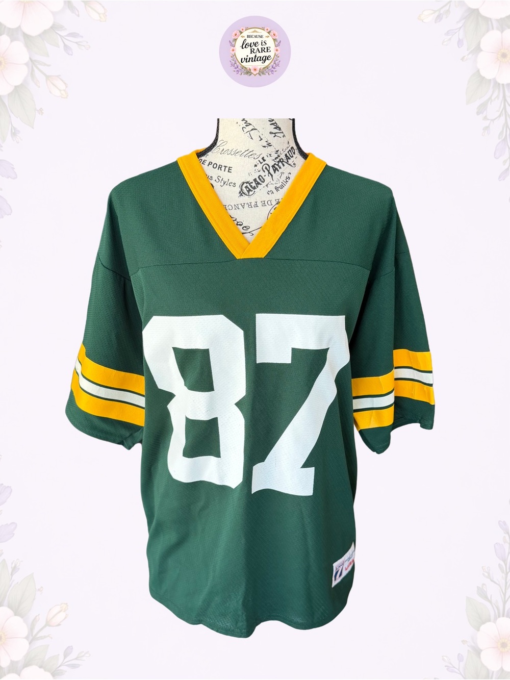 Vintage 1990s Green Bay Packers Jersey by Logo 7 • Robert Brooks #87 • Unisex